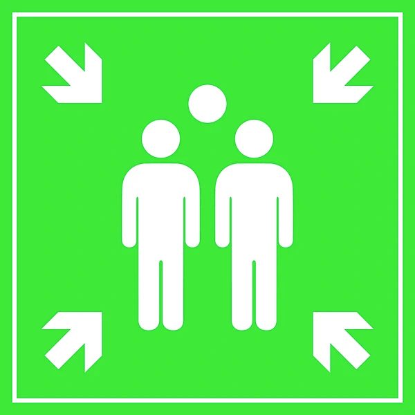 Assembly point safety sign
