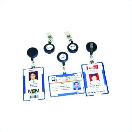 Yoyo badge reels holding identity cards